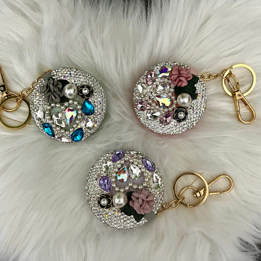 Rhinestone Mirror Keychains