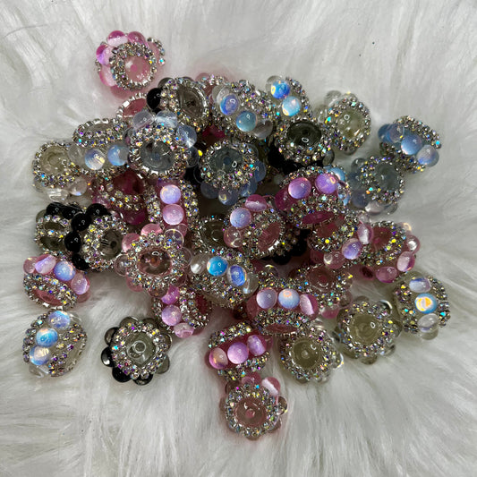 Rhinestone Opal Beads (16mm)